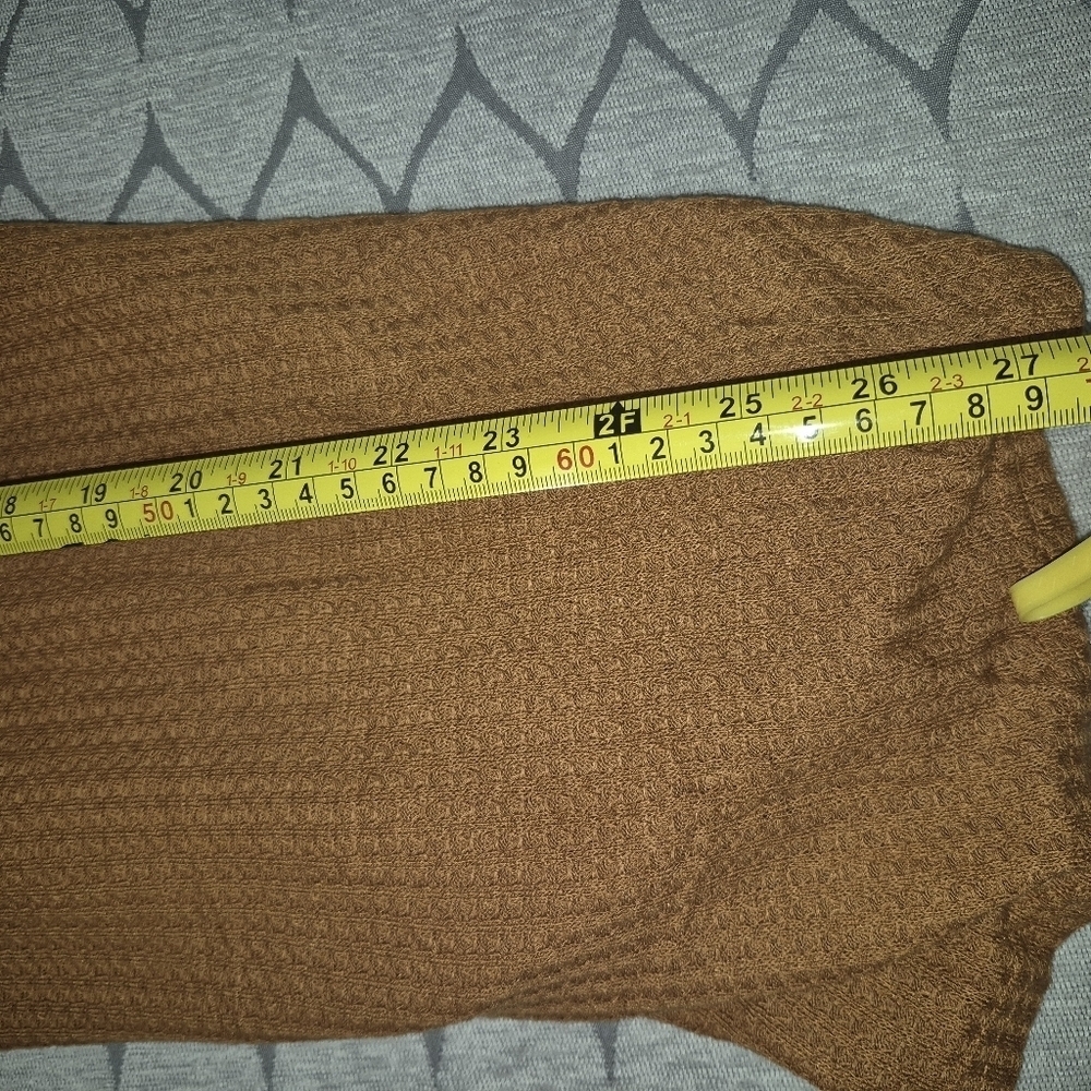 Burnt Orange ROUND NECK LOOSE TOP BLOUSE. Twist Hem. SZ XL - Picture 6 of 8